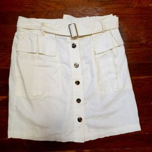 NWT Nicole Miller New York Linen Viscose blend Skirt size M